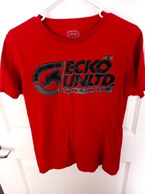 Ecko Unlimited Mens Red Short Sleeve Shirt Size Size Medium